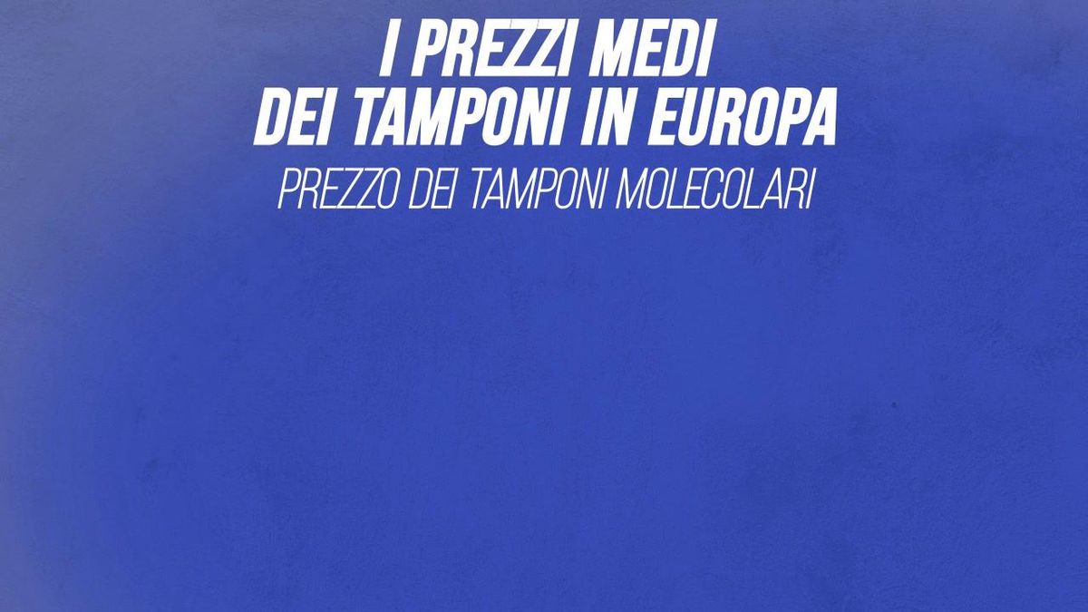 I prezzi medi dei tamponi in Europa