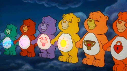 gif of bears from animated series "Care Bears"