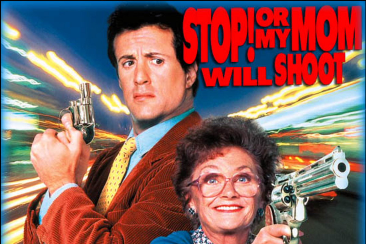 Sylvester Stallone and Estelle Getty in 'Stop or My Mom Will Shoot'