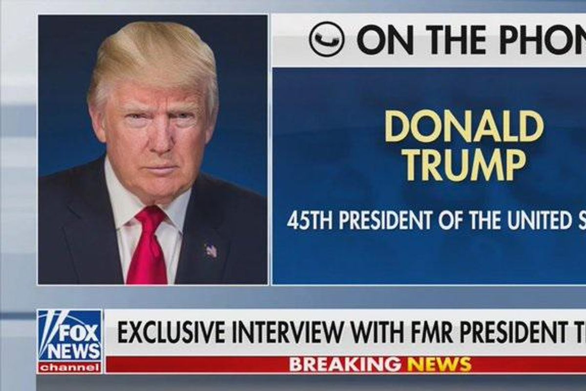 Person. Woman. Man. Camera. Trump Hannity Interview.
