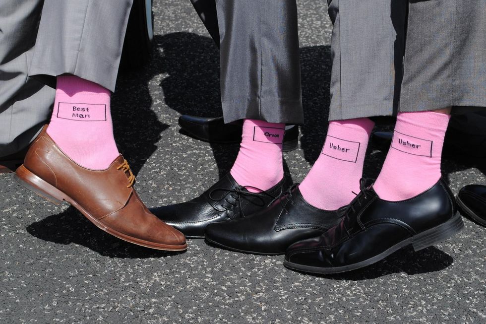 men wearing pink