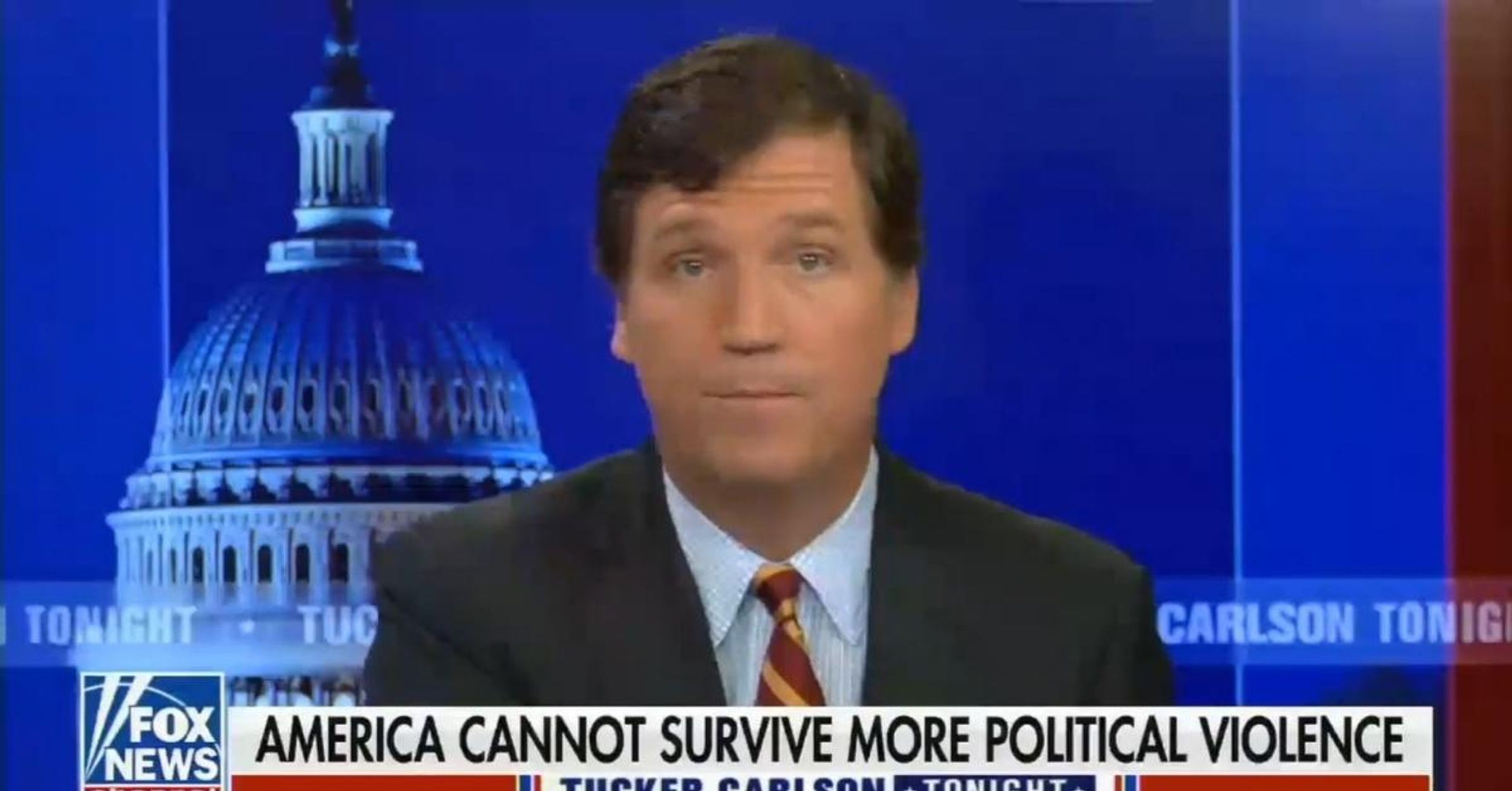 Tucker Carlson Claims Conservatives Have 'Remained Calm And Nonviolent' In Absurd Rant