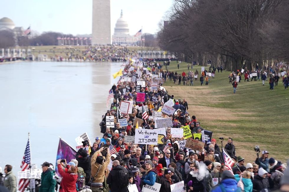 Disappointing Turnout And Hateful Rhetoric At Anti-Vax March On Washington