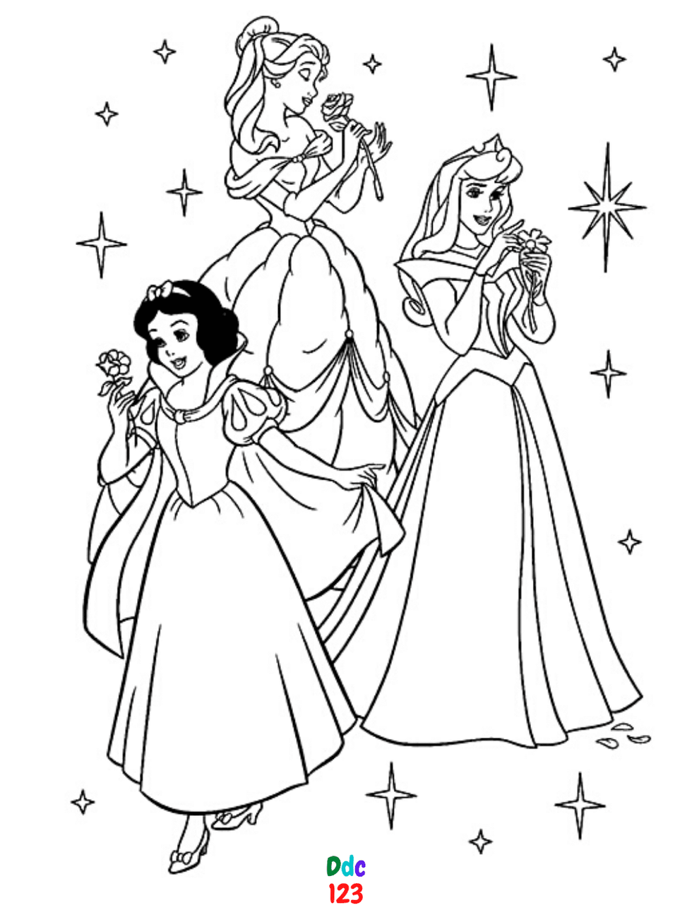 Princess Coloring Pages to color for kids   DDC20
