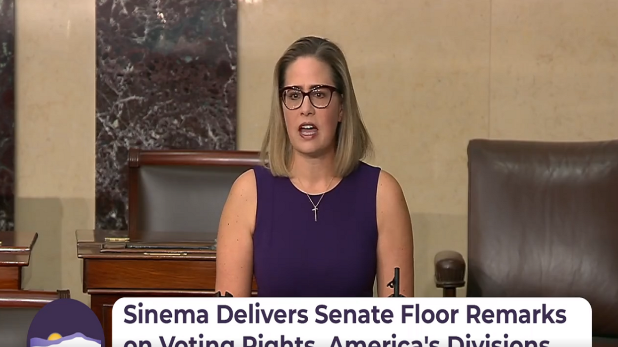 Sinema Stabs Biden -- And Her Own Party -- In The Back In Floor Speech