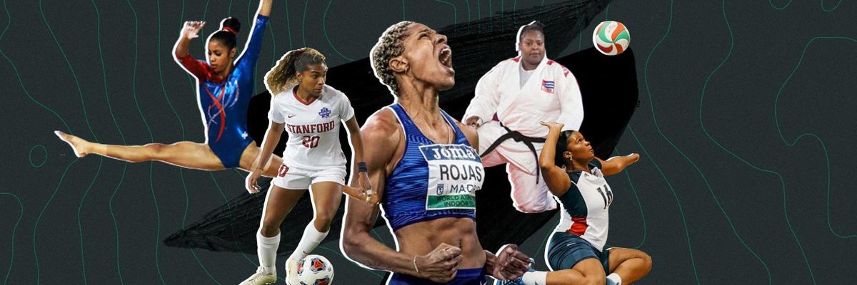 Afro-Latina athletes in a collage