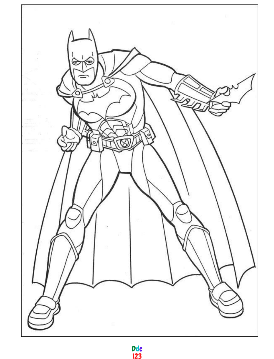Batman Coloring Pages to print for kids - DDC123