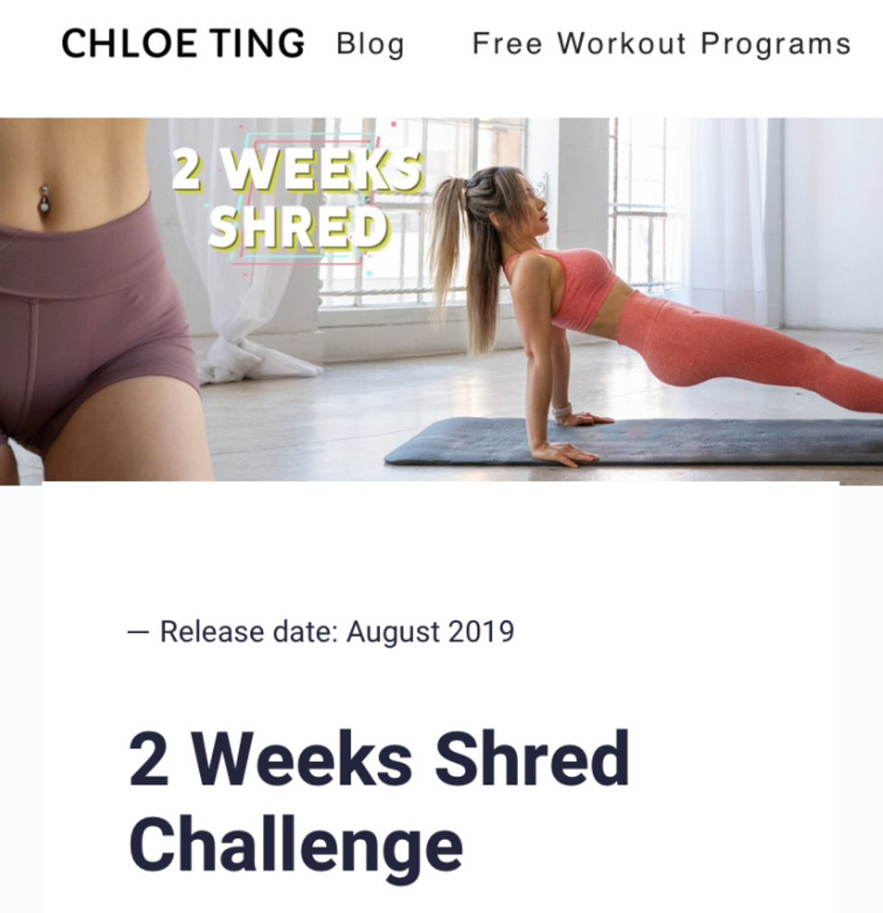 Ting workout chloe Chloe Ting