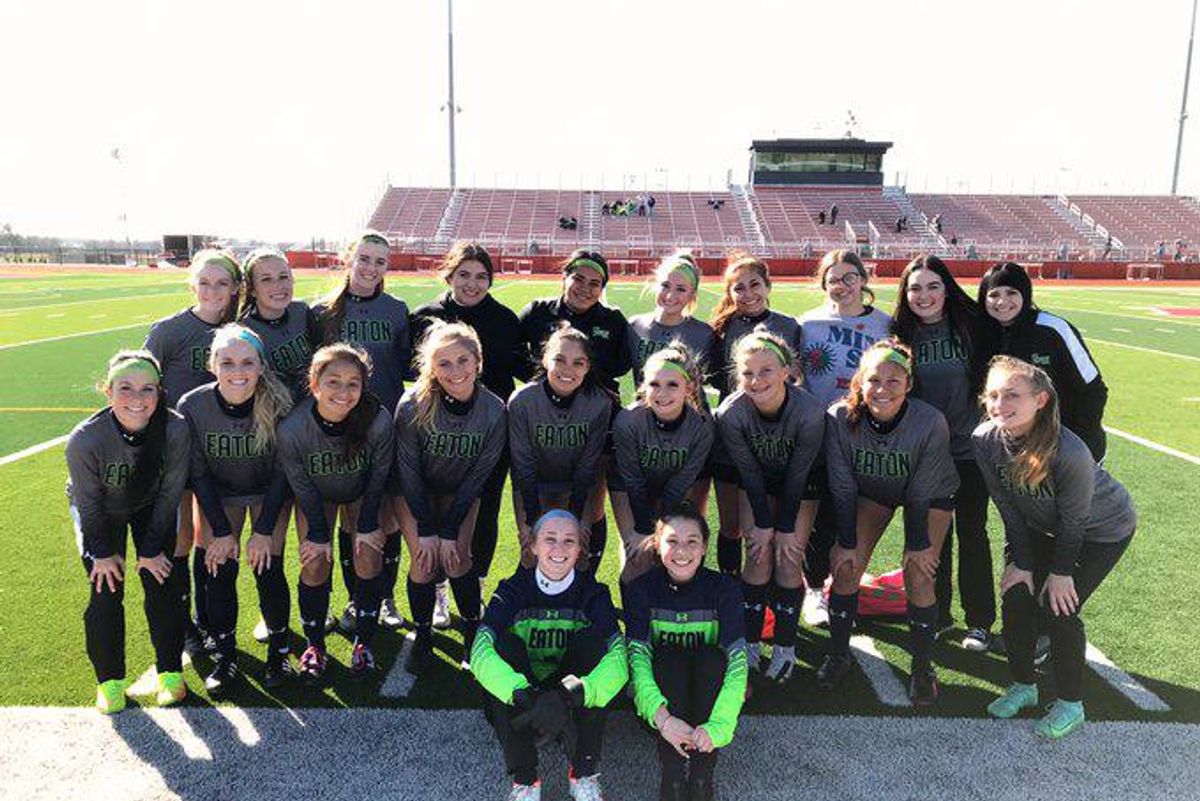 V.R. Eaton Lady Eagles start District play with a bang