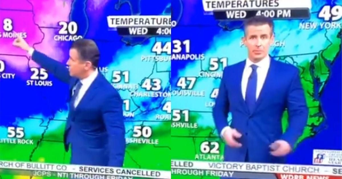 Louisville TV Meteorologist Appears To Loudly Fart Live On Air—And Twitter Can't Stop Laughing