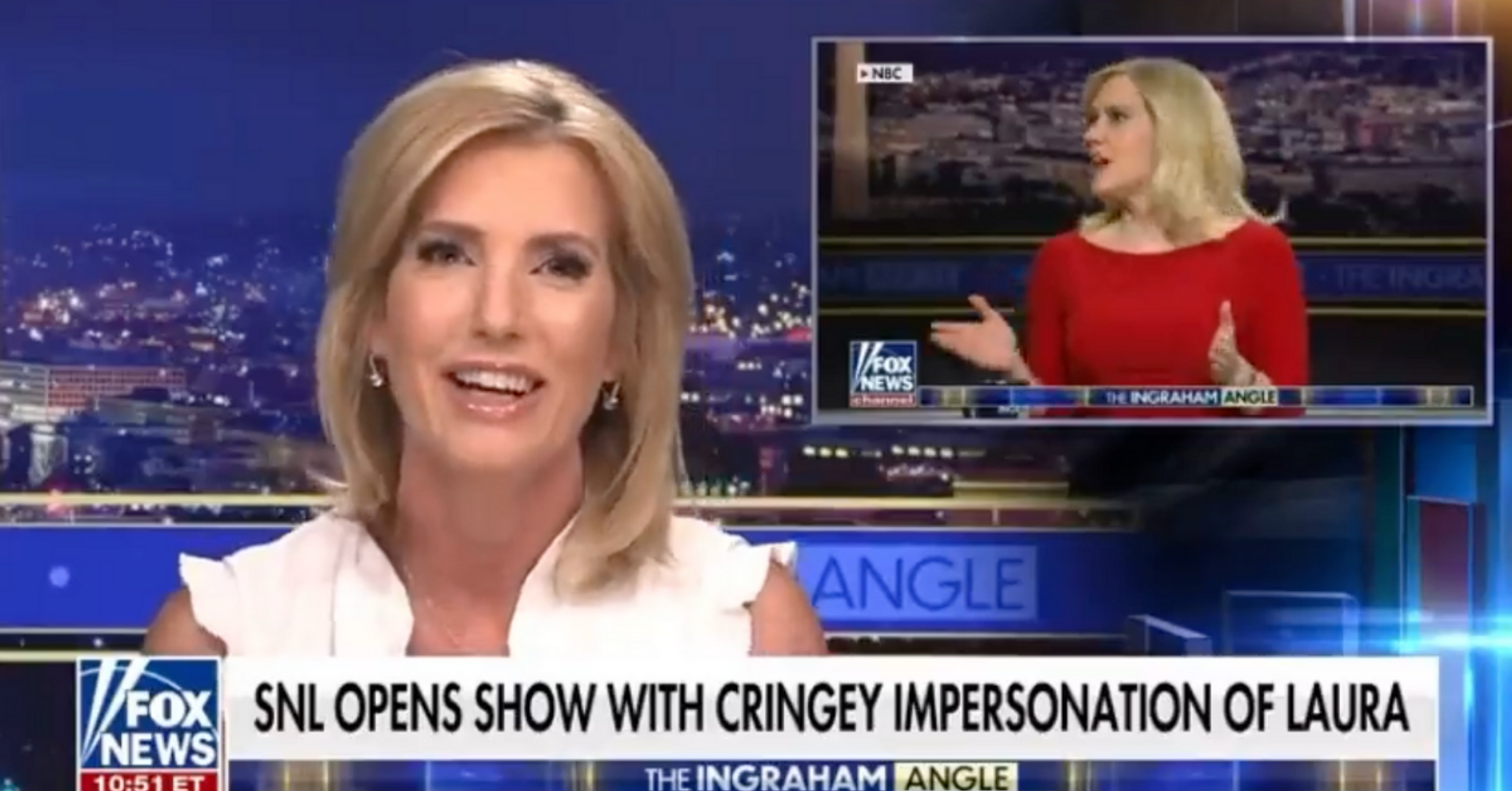 Laura Ingraham Tried To Mock Kate McKinnon's 'SNL' Impression Of Her—And It's A Cringe-Fest