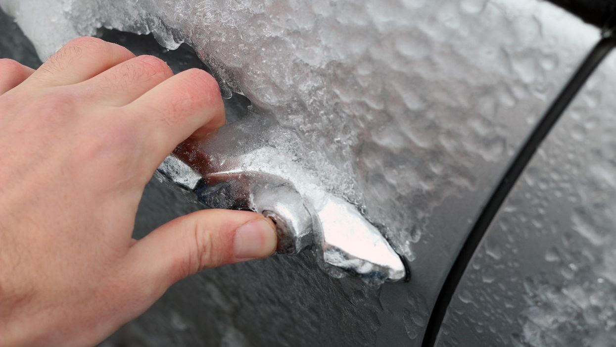 Here's how to open a frozen car door