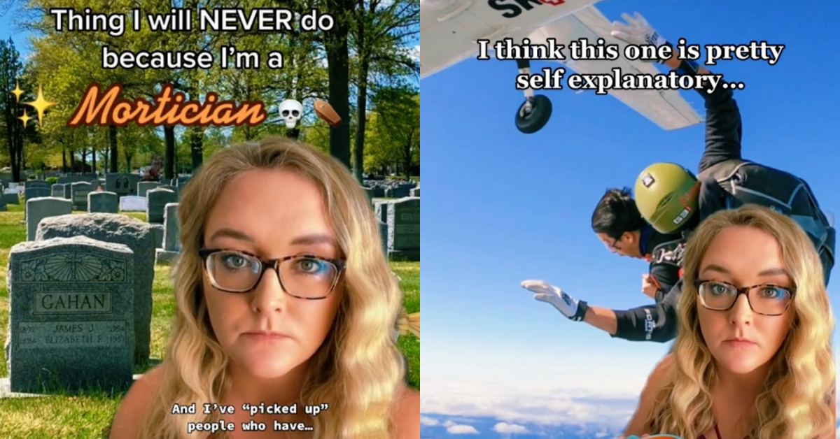 Mortician Breaks Down All The Dangerous Activities She'll 'Never Do' After Being 'Scarred' By Her Job