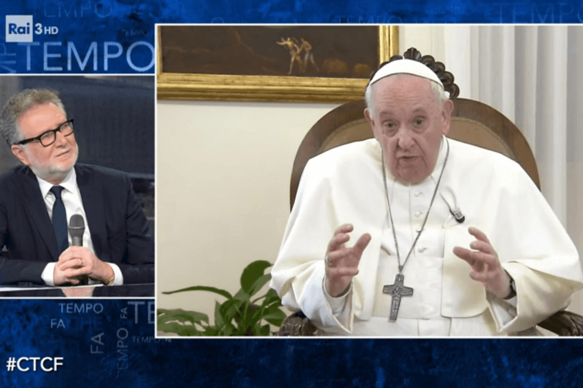 La predica del Papa da Fazio: siate buoni, accettate i migranti e non spettegolate