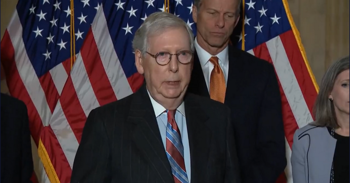 McConnell Had a Surprisingly Relatable Reaction to RNC Calling Jan 6 'Legitimate Political Discourse'