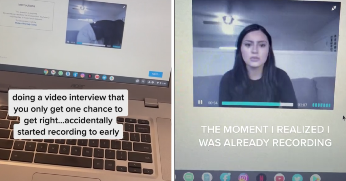 Woman Mortified After Realizing Camera Was Recording While She Mocked Company's Interview Question