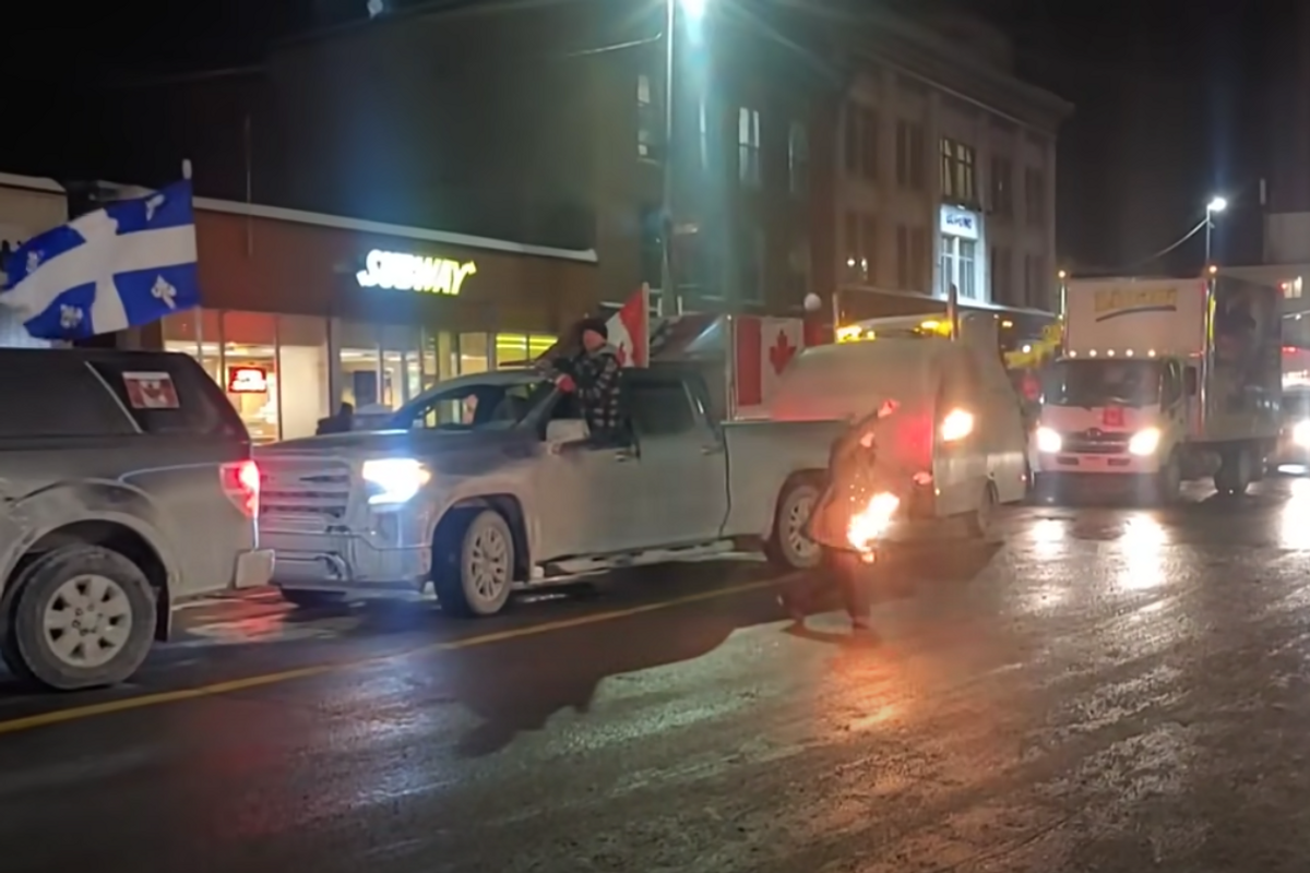 Anti-Vaxx 'Freedom Convoy' Truckers Harass Ottawa Soup Kitchen For Freedom, Eh