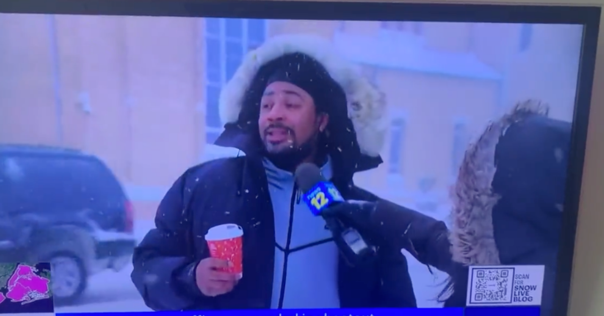 New York Man Goes Viral For His Super Chill News Interview In The Middle Of A Raging Blizzard