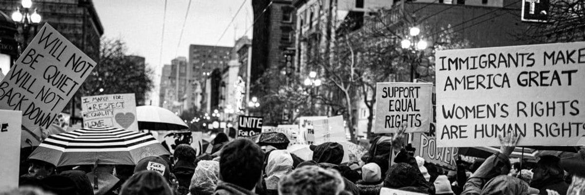 Signs from a protest.