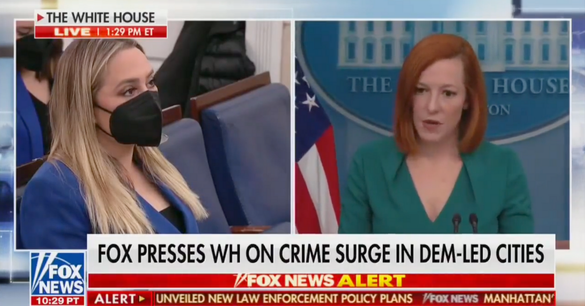 Jen Psaki Expertly Dismantles Fox Reporter's Claim That 'Crime Is Not A Priority' For Biden