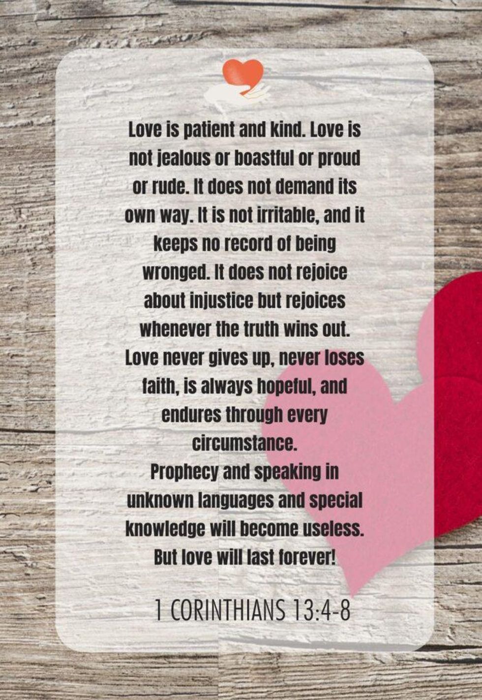 1 Corinthians 13:4-8