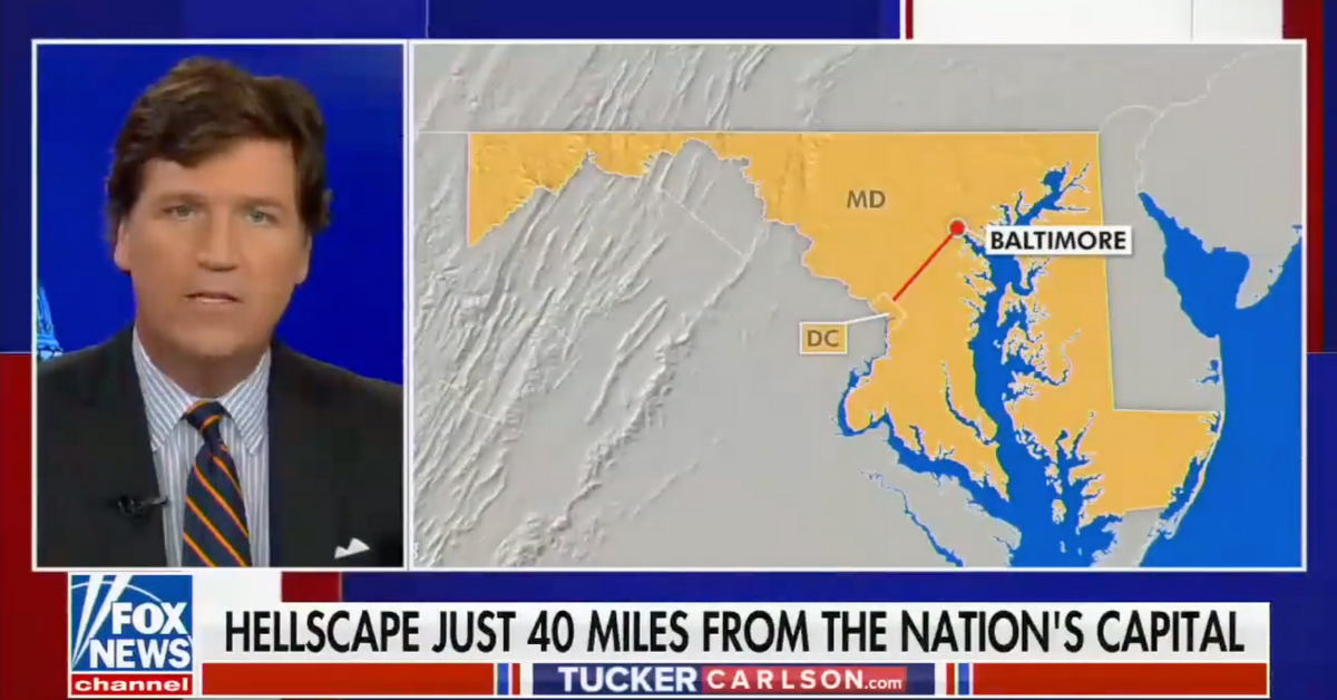Twitter Rips Tucker Carlson After He Calls Baltimore 'A Little Bit Of Haiti In The Mid-Atlantic' In Racist Rant