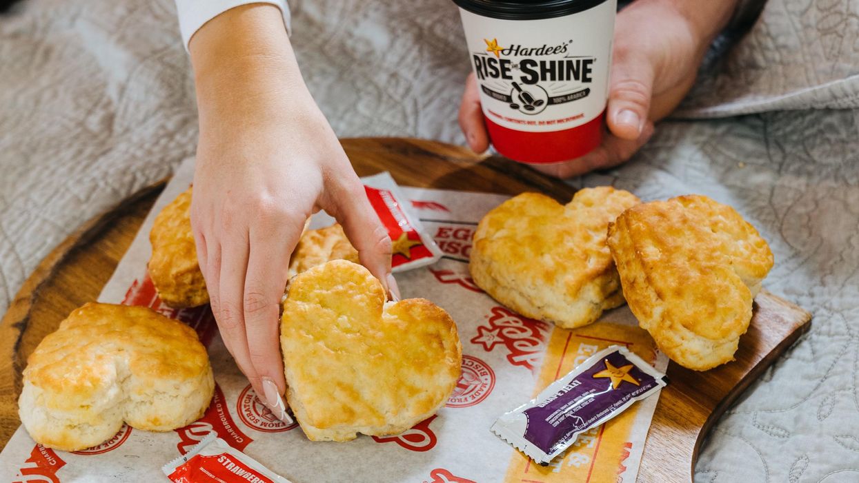 Hardee's brings back heart-shaped biscuits for Valentine's Day