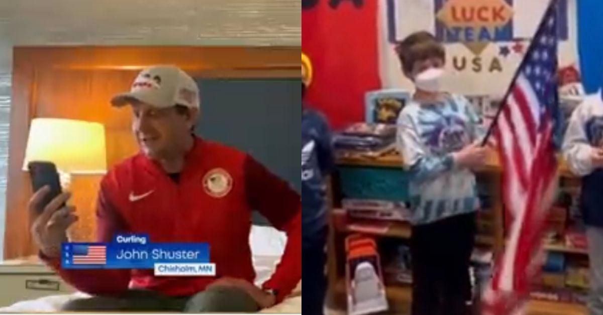 Olympic Champ's Proud Son Announces To Class That His Dad Will Be U.S. Flag Bearer In Sweet Video