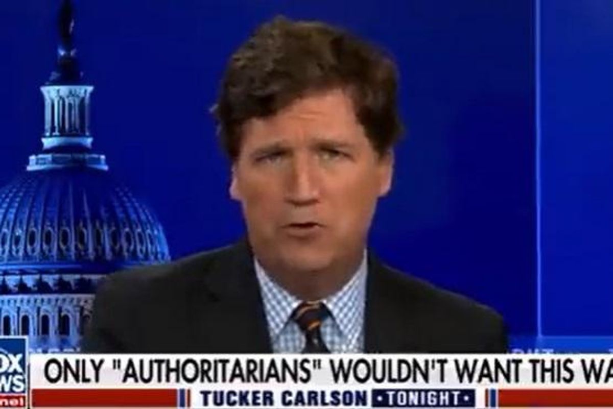 Tucker Just Wants To Protect Russia And World From Brutal Dictator Of ... Ukraine?