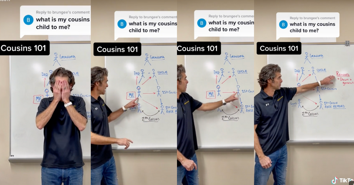 Teacher Goes Viral With TikTok Explaining What 'First Cousin Once Removed' Actually Means