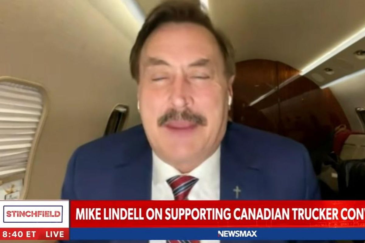 MyPillow Guy Gonna Drop Big Pillows With Leeeeetle Tiny Parachutes For Canadian Truck Whiners!