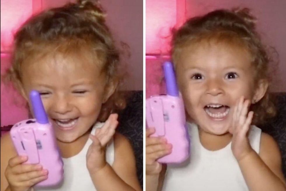 Dad convinced his 3-year-old that Disney characters called her and her reaction is priceless