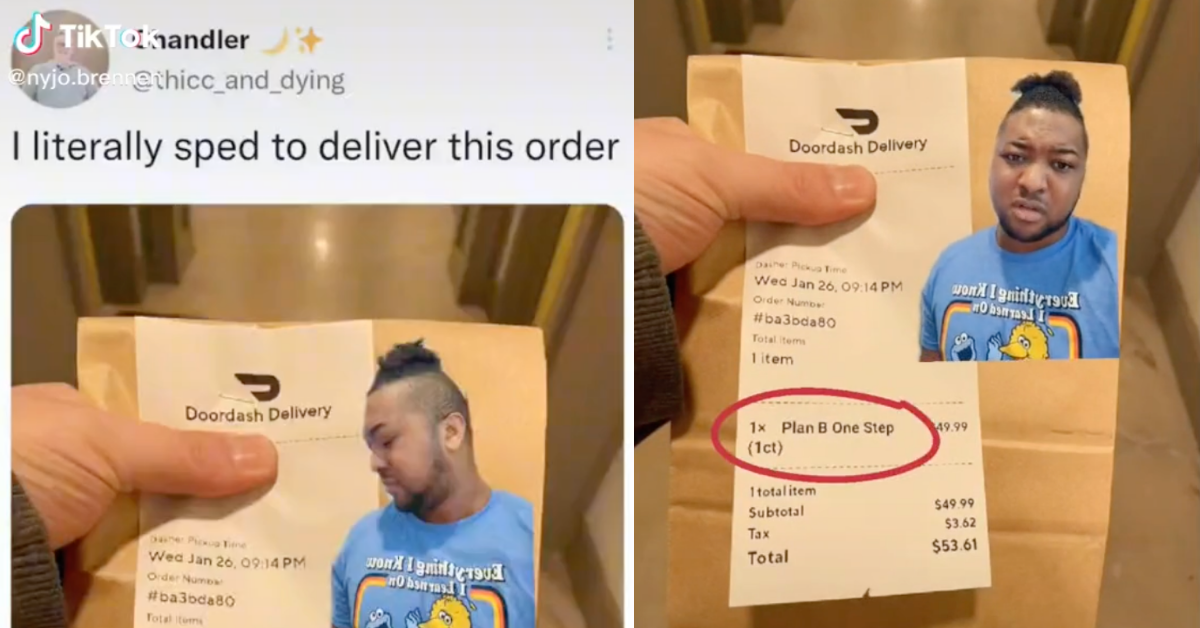 DoorDash Driver Becomes Internet Hero After Rushing To Deliver Customer's Plan B Contraceptives