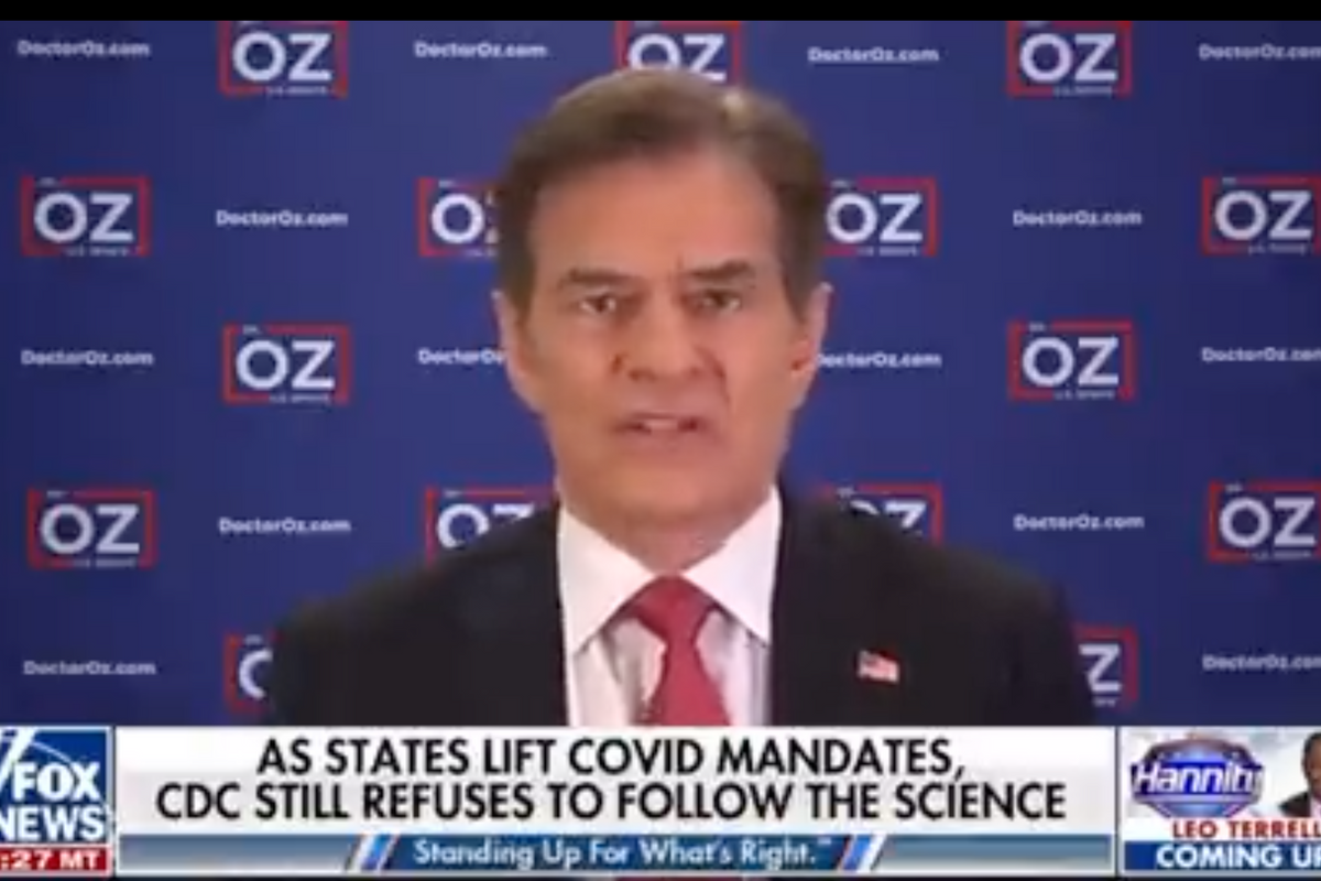 Dr. Oz Pretty Sure No One Covers Their Body With Cloth Material For Eight Hours Or More
