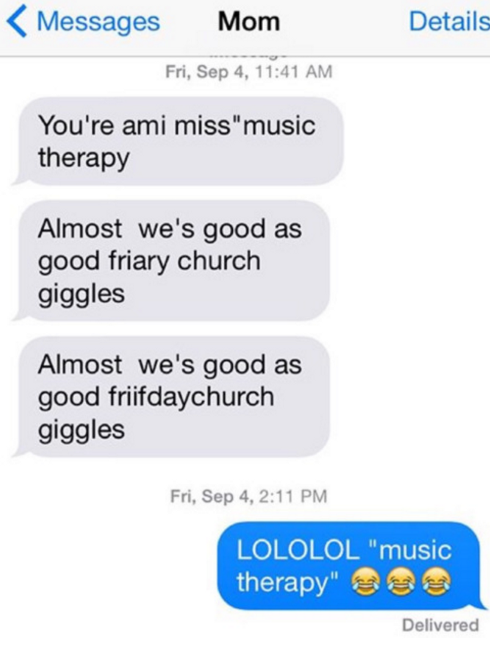 screenshot of a text conversation