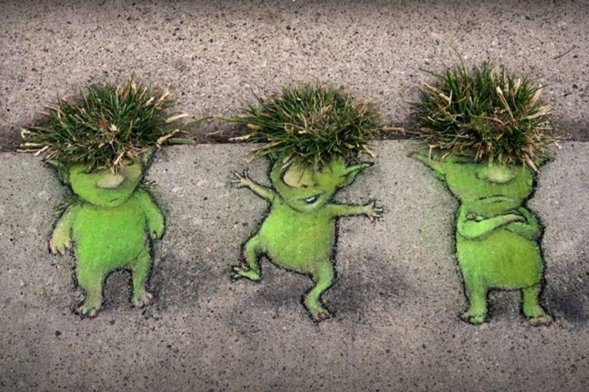 Street artist creates delightful 3D scenes in walls and walkways for everyone to enjoy