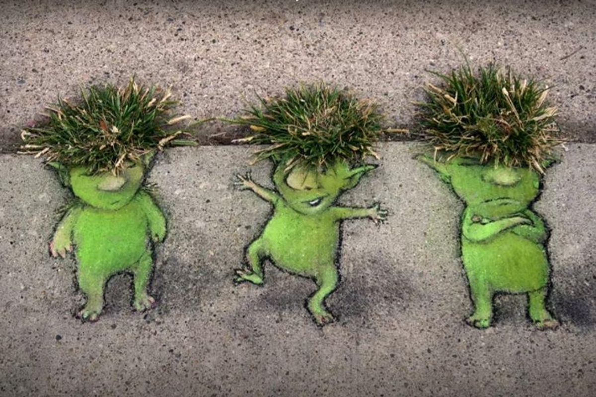 3d street art on a sidewalk