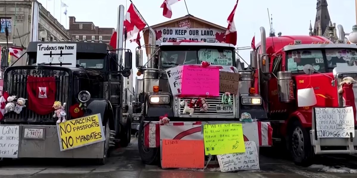 Canadian court freezes millions of dollars of donations to Freedom Convoy on GiveSendGo
https://www....