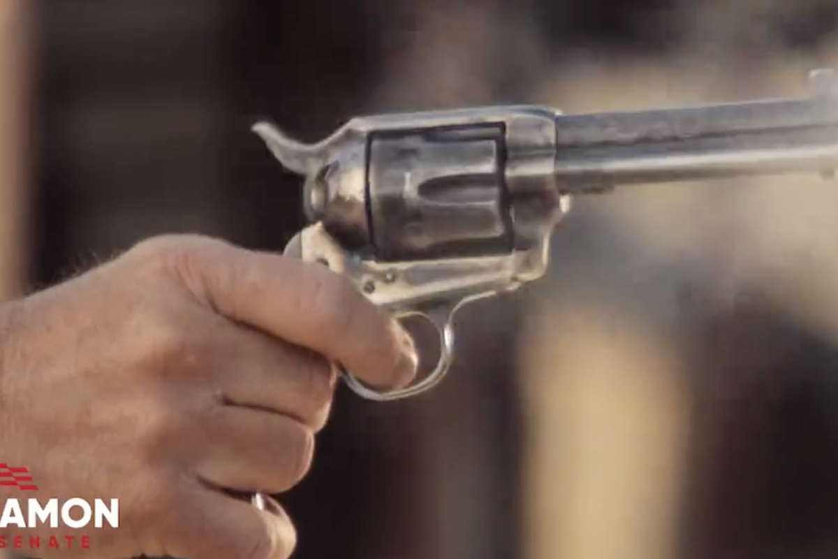 AZ Senate Hopeful's Ad Shows Him Shooting Biden, Pelosi, And Mark Kelly For LULZ