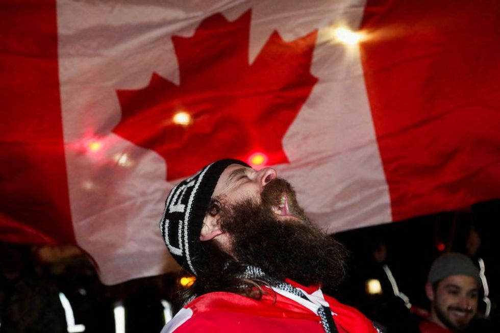 Canada Braces For Action On Border Bridge Blocked By Protesters