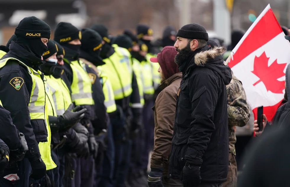 Key Border Bridge Still Blocked As Anti-Vax Protesters Refuse To Disperse