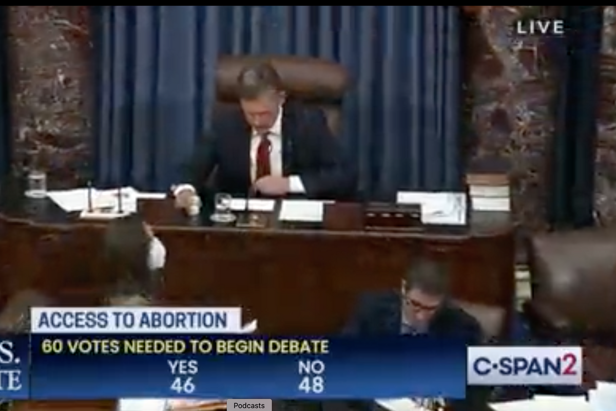 Senate Republicans, Special Guest Villain Joe Manchin Block Abortion Rights Bill
