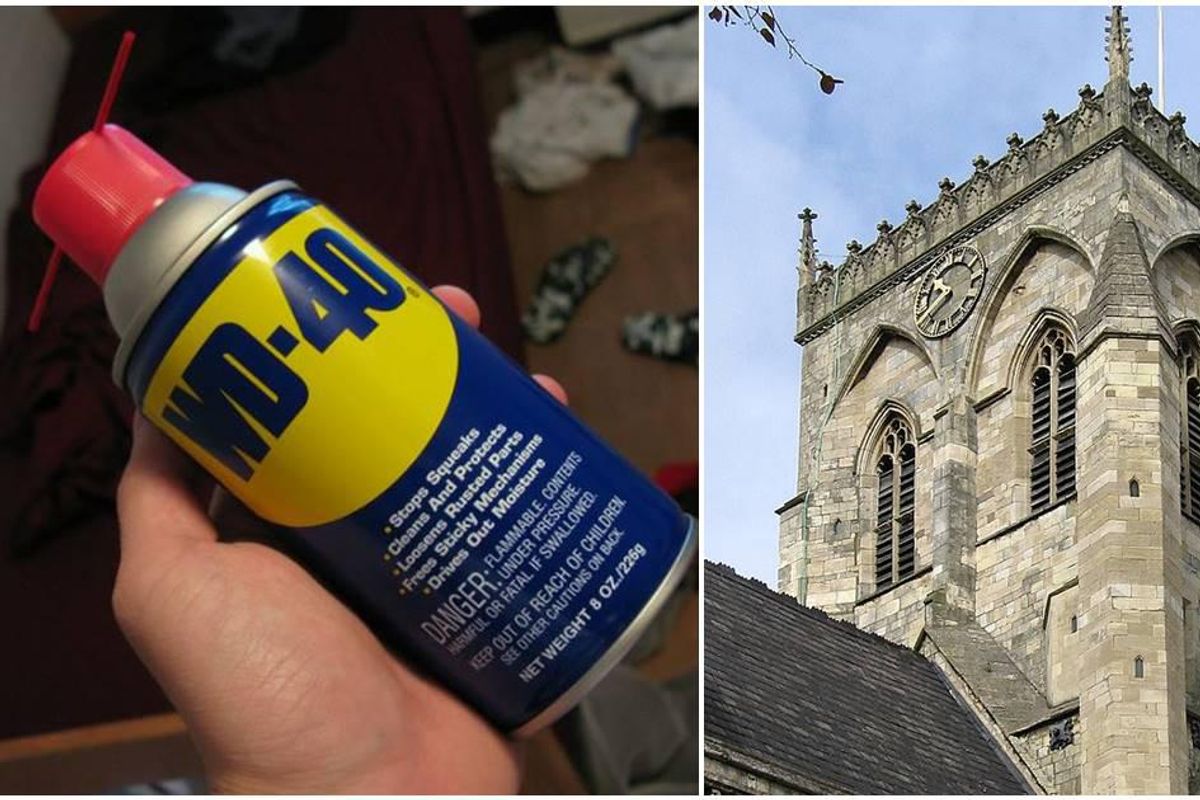 wd-40, grimsby minster, clock towers
