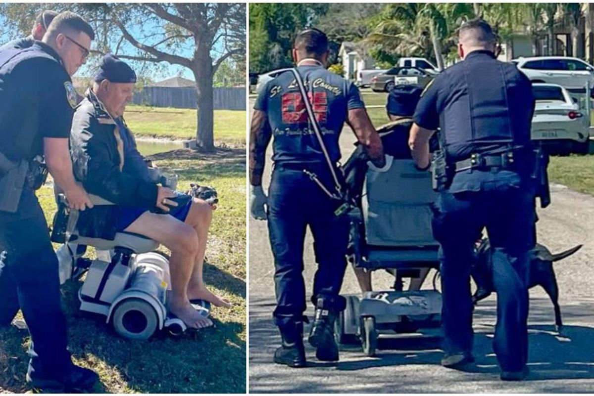 dog saves man, port st. lucie, harry smith