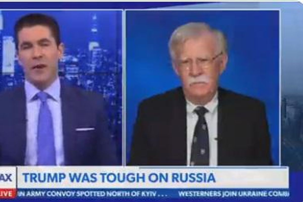 John Bolton Being Mean To Newsmax Idiots Who Say Trump Was Tough On Russia