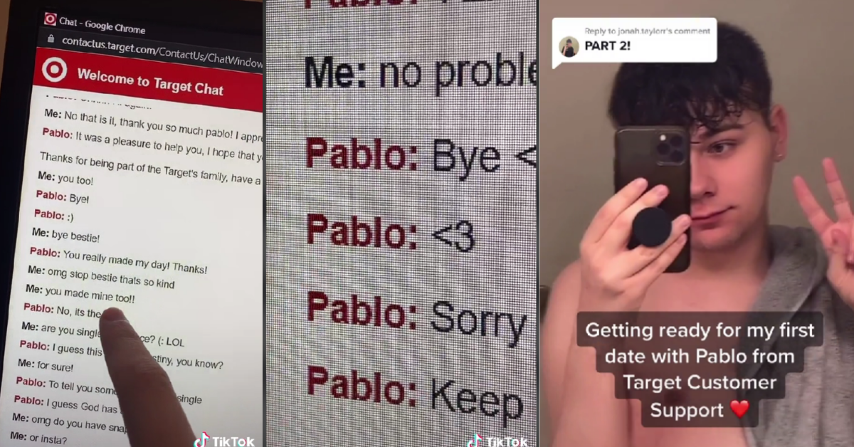 TikToker's Chat With Target Customer Support Turns Surprisingly Romantic In Sweet Viral Video