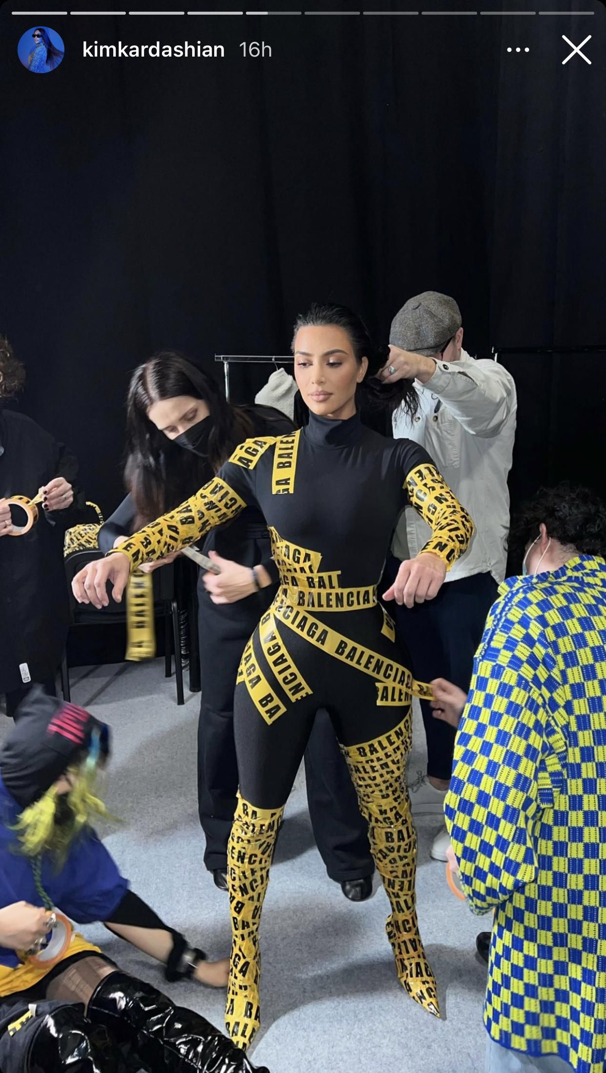 yellow balenciaga dress