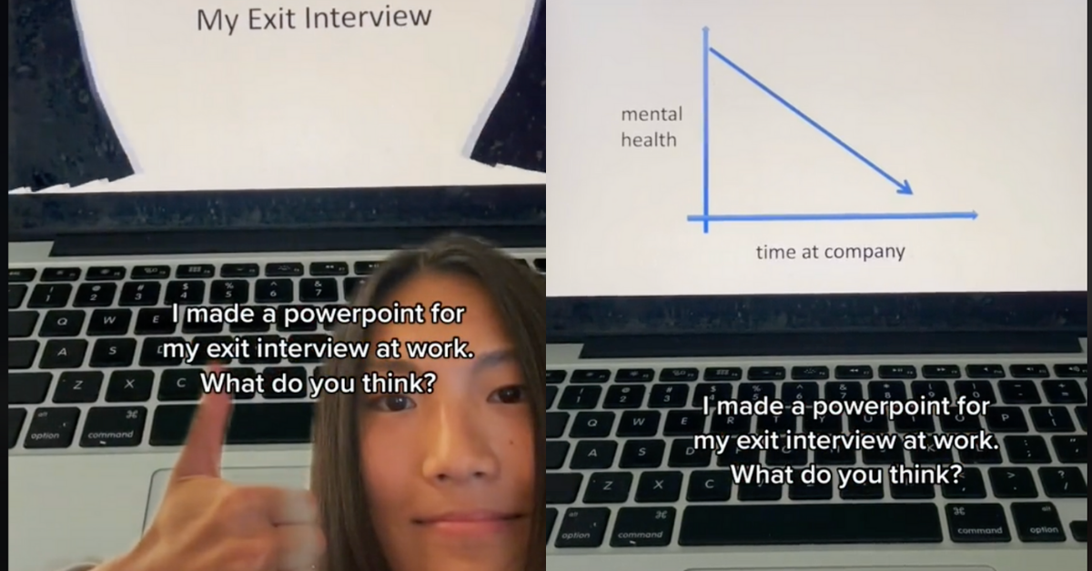 TikToker Goes Viral After Creating A Blunt PowerPoint Presentation For Her Exit Interview At Work