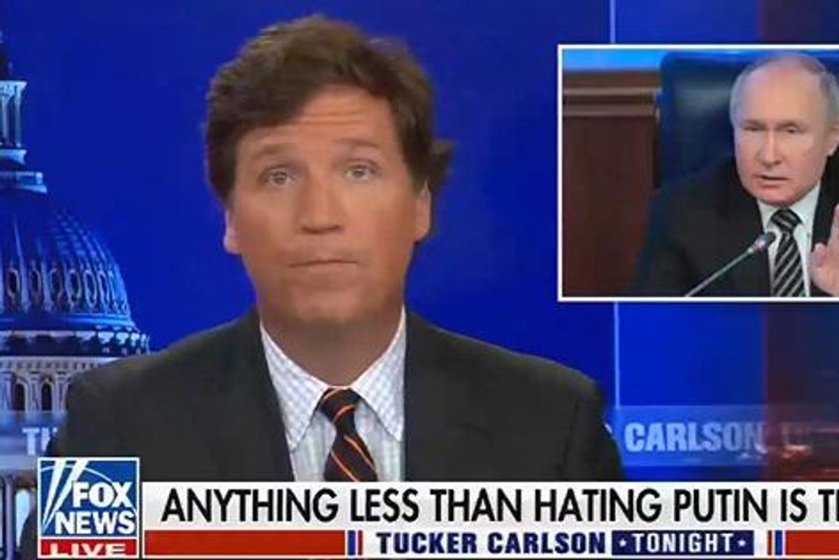 Tucker Literally Saying Putin Not The Enemy, YOU ARE