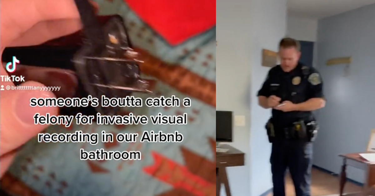 Woman Calls The Cops After Finding A Hidden Camera In The Bathroom Of Her Airbnb Rental